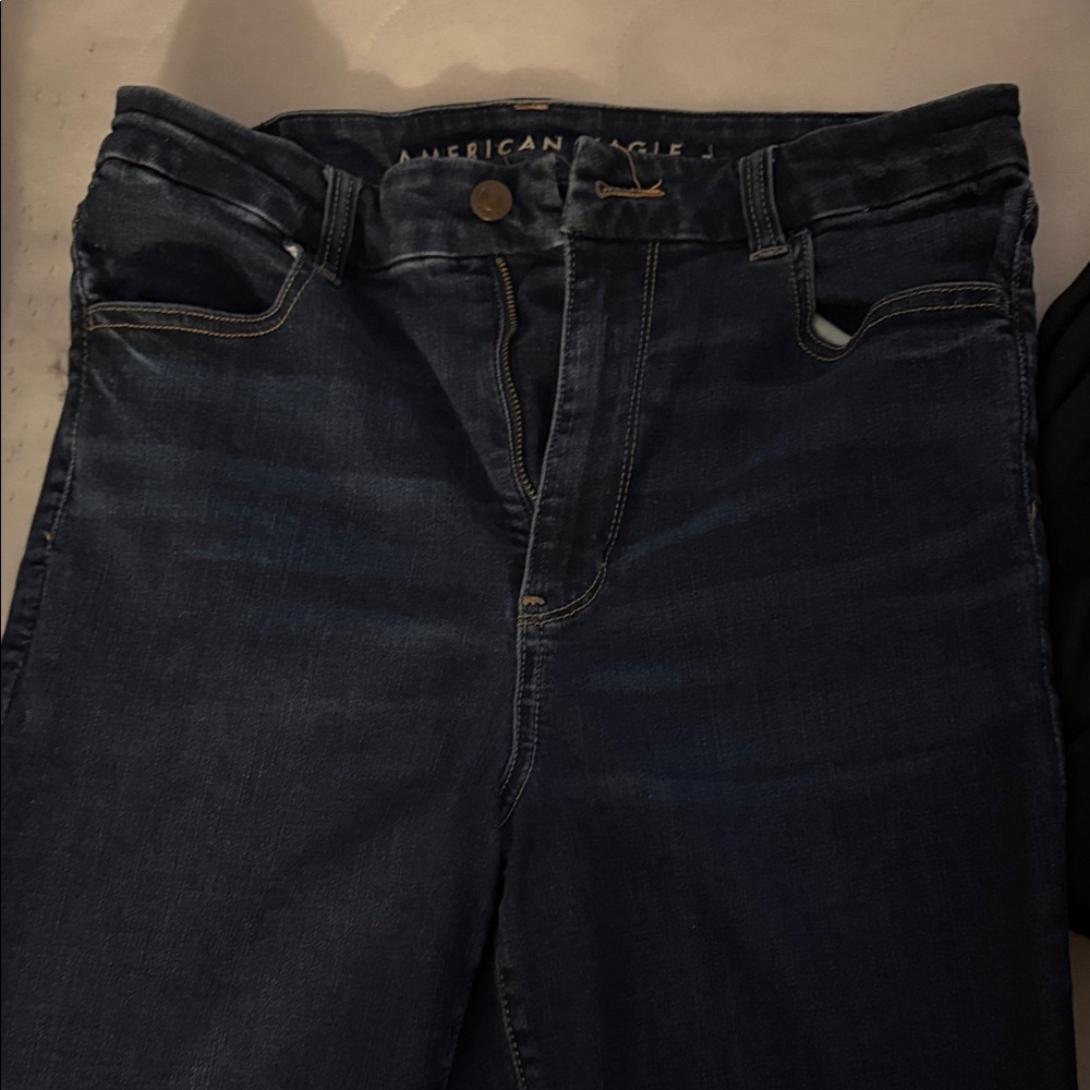 American Eagle Outfitters Women's Dark Blue Skinny Jeans